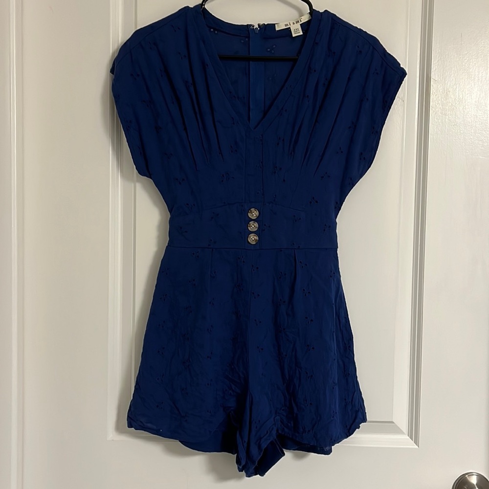 Royal blue romper from Francesca’s, size XXS